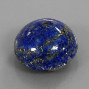 24.12 ct Blue Lapis Lazuli Gemstone, Lapis Lazuli Gem in Round Cabochon Shape for Sale.