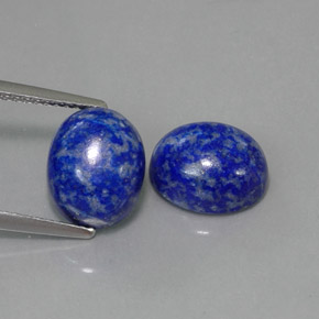 7.05 ct Blue Lapis Lazuli Stone, Natural Lapis Lazuli in Oval Cabochon Shape for Sale