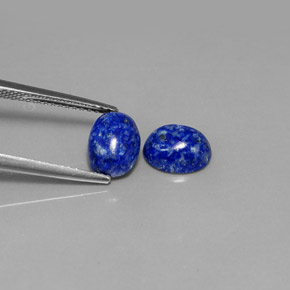 3.04 ct Blue Lapis Lazuli Stone, Natural Lapis Lazuli in Oval Cabochon Shape for Sale