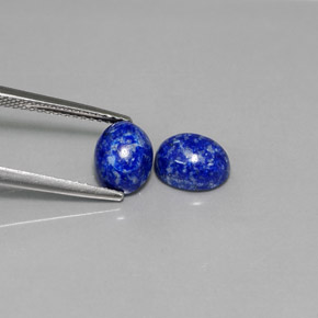 3.42 ct Blue Lapis Lazuli Stone, Natural Lapis Lazuli in Oval Cabochon Shape for Sale