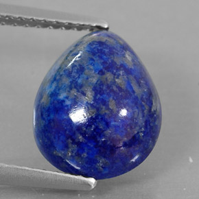 3.68 ct Blue Lapis Lazuli Stone, Natural Lapis Lazuli in Pear Cabochon Shape for Sale