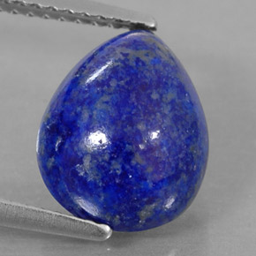 3.95 ct Blue Lapis Lazuli Stone, Natural Lapis Lazuli in Pear Cabochon Shape for Sale