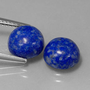 4.58 ct Blue Lapis Lazuli Gemstone, Lapis Lazuli Gem in Round Cabochon Shape for Sale.