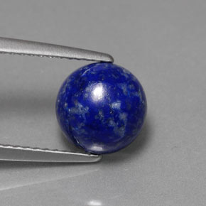 2.66 ct Blue Lapis Lazuli Gemstone, Lapis Lazuli Gem in Round Cabochon Shape for Sale.