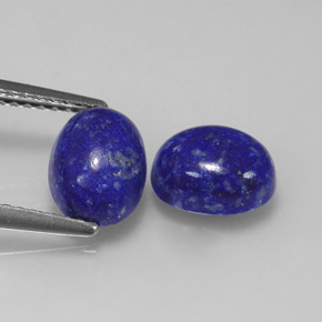 3.05 ct Blue Lapis Lazuli Gemstone, Lapis Lazuli Gem in Oval Cabochon Shape for Sale.