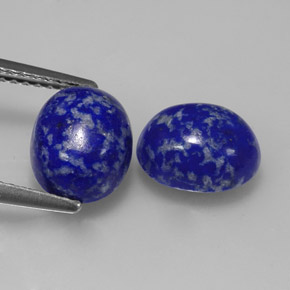 4.44 ct Blue Lapis Lazuli Gemstone, Lapis Lazuli Gem in Oval Cabochon Shape for Sale.