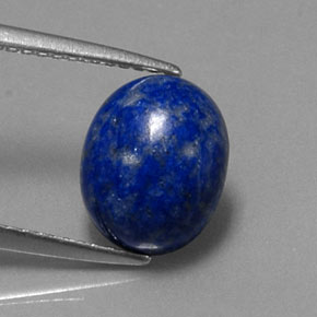3.22 ct Blue Lapis Lazuli Gemstone, Lapis Lazuli Gem in Oval Cabochon Shape for Sale.
