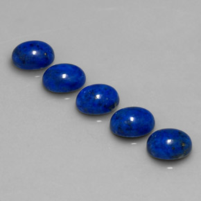 7.08 ct Blue Lapis Lazuli Gemstone, Lapis Lazuli Gem in Oval Cabochon Shape for Sale.
