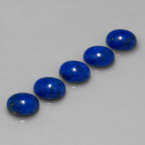 7.08 ct Blue Lapis Lazuli Stone, Natural Lapis Lazuli in Oval Cabochon Shape for Sale