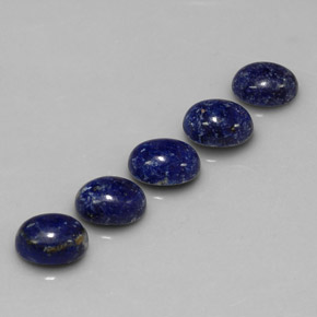 6.94 ct Blue Lapis Lazuli Stone, Natural Lapis Lazuli in Oval Cabochon Shape for Sale