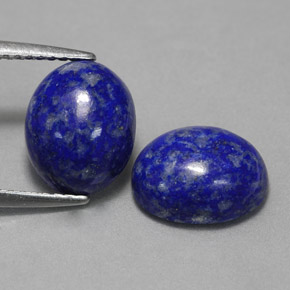 5.61 ct Blue Lapis Lazuli Gemstone, Lapis Lazuli Gem in Oval Cabochon Shape for Sale.