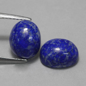 4.87 ct Blue Lapis Lazuli Gemstone, Lapis Lazuli Gem in Oval Cabochon Shape for Sale.