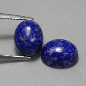 5.46 ct Blue Lapis Lazuli Gemstone, Lapis Lazuli Gem in Oval Cabochon Shape for Sale.