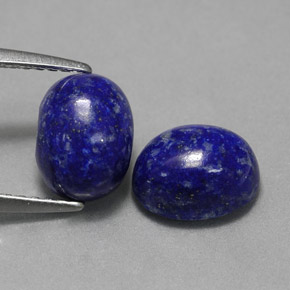 3.88 ct Blue Lapis Lazuli Gemstone, Lapis Lazuli Gem in Oval Cabochon Shape for Sale.