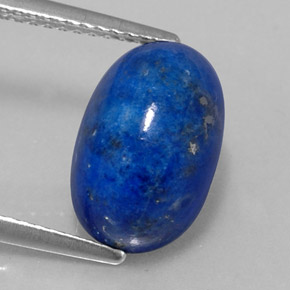 5.85 ct Blue Lapis Lazuli Gemstone, Lapis Lazuli Gem in Oval Cabochon Shape for Sale.