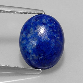 4.01 ct Blue Lapis Lazuli Gemstone, Lapis Lazuli Gem in Oval Cabochon Shape for Sale.