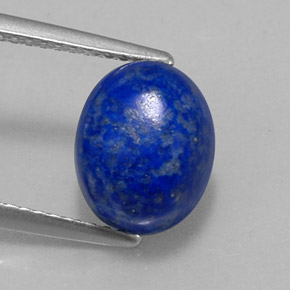 4.08 ct Blue Lapis Lazuli Gemstone, Lapis Lazuli Gem in Oval Cabochon Shape for Sale.