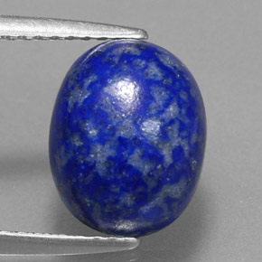 4.42 ct Blue Lapis Lazuli Gemstone, Lapis Lazuli Gem in Oval Cabochon Shape for Sale.