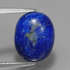 3.07 ct Blue Lapis Lazuli Gemstone, Lapis Lazuli Gem in Oval Cabochon Shape for Sale.