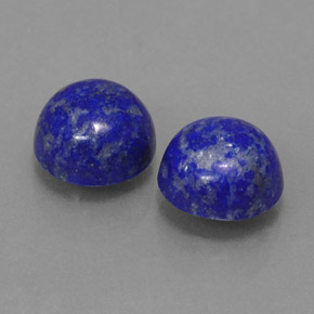 3.39 ct Blue Lapis Lazuli Stone, Natural Lapis Lazuli in Round Cabochon Shape for Sale