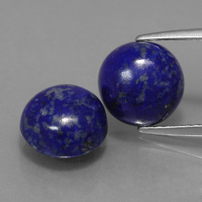 7.07 ct Blue Lapis Lazuli Gemstone, Lapis Lazuli Gem in Round Cabochon Shape for Sale.
