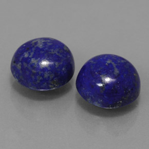 7.07 ct Blue Lapis Lazuli Stone, Natural Lapis Lazuli in Round Cabochon Shape for Sale