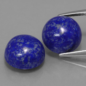 9.11 ct Blue Lapis Lazuli Gemstone, Lapis Lazuli Gem in Round Cabochon Shape for Sale.