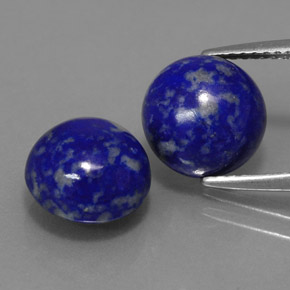 7.10 ct Blue Lapis Lazuli Gemstone, Lapis Lazuli Gem in Round Cabochon Shape for Sale.