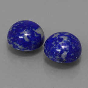 7.10 ct Blue Lapis Lazuli Stone, Natural Lapis Lazuli in Round Cabochon Shape for Sale