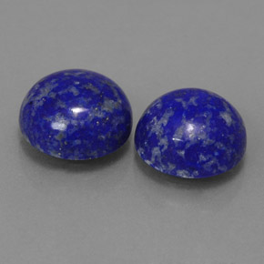 5.93 ct Blue Lapis Lazuli Stone, Natural Lapis Lazuli in Round Cabochon Shape for Sale