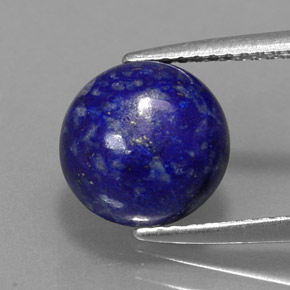 3.58 ct Blue Lapis Lazuli Gemstone, Lapis Lazuli Gem in Round Cabochon Shape for Sale.