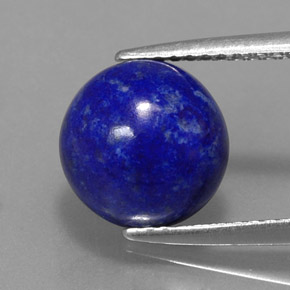 3.59 ct Blue Lapis Lazuli Gemstone, Lapis Lazuli Gem in Round Cabochon Shape for Sale.