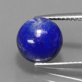3.53 ct Blue Lapis Lazuli Gemstone, Lapis Lazuli Gem in Round Cabochon Shape for Sale.