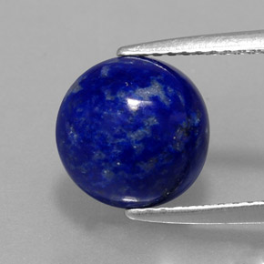 3.48 ct Blue Lapis Lazuli Gemstone, Lapis Lazuli Gem in Round Cabochon Shape for Sale.