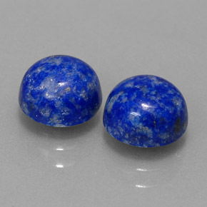 3.68 ct Blue Lapis Lazuli Stone, Natural Lapis Lazuli in Round Cabochon Shape for Sale
