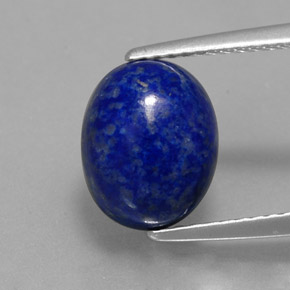 3.87 ct Blue Lapis Lazuli Gemstone, Lapis Lazuli Gem in Oval Cabochon Shape for Sale.