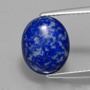 3.97 ct Blue Lapis Lazuli Gemstone, Lapis Lazuli Gem in Oval Cabochon Shape for Sale.