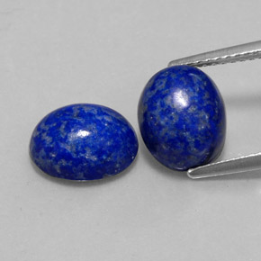 6.26 ct Blue Lapis Lazuli Gemstone, Lapis Lazuli Gem in Oval Cabochon Shape for Sale.