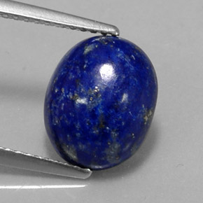 4.23 ct Blue Lapis Lazuli Gemstone, Lapis Lazuli Gem in Oval Cabochon Shape for Sale.