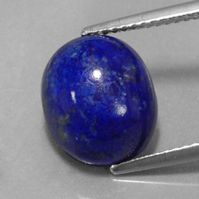 5.56 ct Blue Lapis Lazuli Gemstone, Lapis Lazuli Gem in Oval Cabochon Shape for Sale.