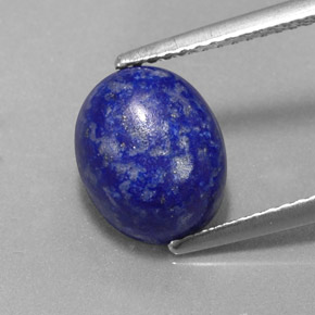 3.62 ct Blue Lapis Lazuli Gemstone, Lapis Lazuli Gem in Oval Cabochon Shape for Sale.