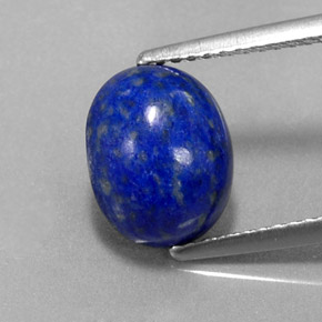 3.73 ct Blue Lapis Lazuli Gemstone, Lapis Lazuli Gem in Oval Cabochon Shape for Sale.