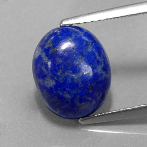 3.72 ct Blue Lapis Lazuli Gemstone, Lapis Lazuli Gem in Oval Cabochon Shape for Sale.