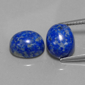 7.51 ct Blue Lapis Lazuli Gemstone, Lapis Lazuli Gem in Oval Cabochon Shape for Sale.