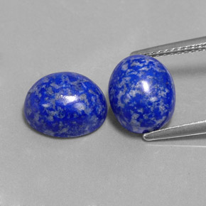 6.82 ct Blue Lapis Lazuli Gemstone, Lapis Lazuli Gem in Oval Cabochon Shape for Sale.