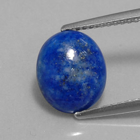 3.04 ct Blue Lapis Lazuli Gemstone, Lapis Lazuli Gem in Oval Cabochon Shape for Sale.