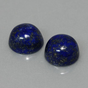 4.98 ct Blue Lapis Lazuli Stone, Natural Lapis Lazuli in Round Cabochon Shape for Sale