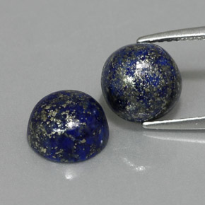 5.23 ct Blue Lapis Lazuli Gemstone, Lapis Lazuli Gem in Round Cabochon Shape for Sale.