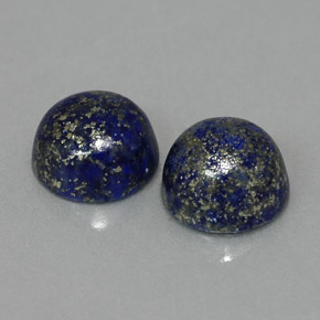 5.23 ct Blue Lapis Lazuli Stone, Natural Lapis Lazuli in Round Cabochon Shape for Sale