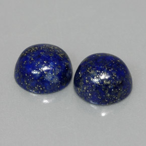 4.97 ct Blue Lapis Lazuli Stone, Natural Lapis Lazuli in Round Cabochon Shape for Sale